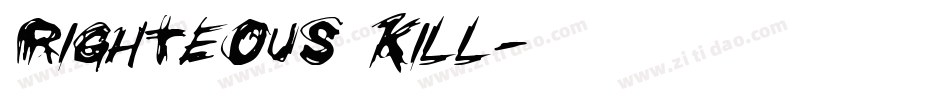 Righteous Kill字体转换